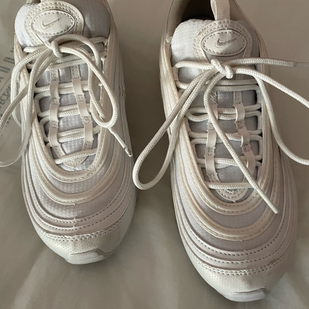 Nike women’s white, athletic sneakers, low top lace up